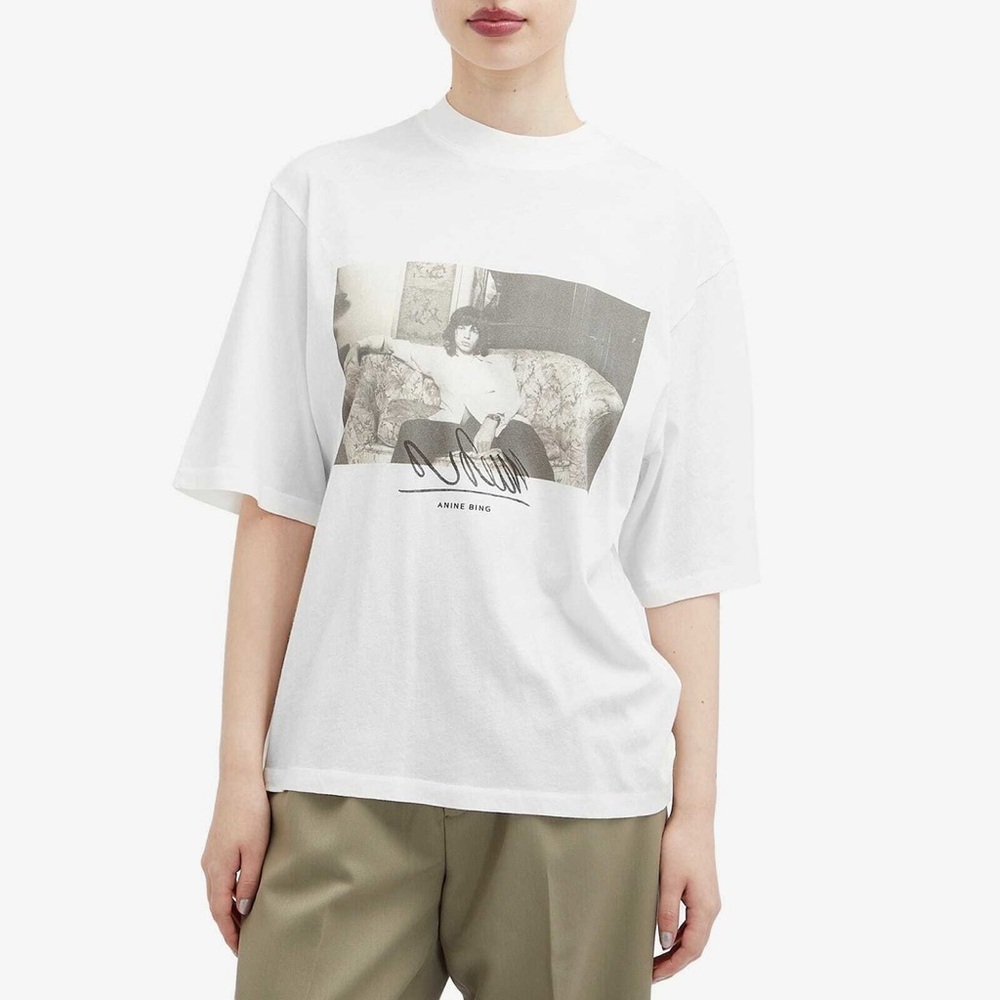 ANINE BING Mick Jagger Tee in White NWT. - Picture 3 of 4